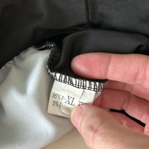 Black Striped One Piece Women's Monokini SwimwearTriangle Bathing Suit XL - Picture 7 of 7